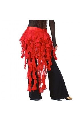 Foulard triangulaire en mousseline de soie pour femme avec franges à volants longs