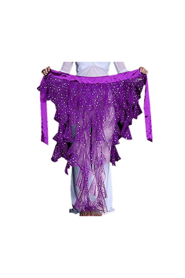 Foulard triangulaire en mousseline de soie pour femme avec franges à volants longs