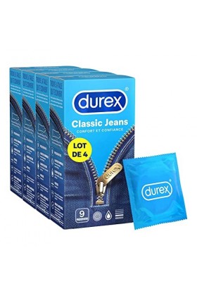 Durex Préservatif Classic Jeans confort et confiance - 4x9 Préservatifs