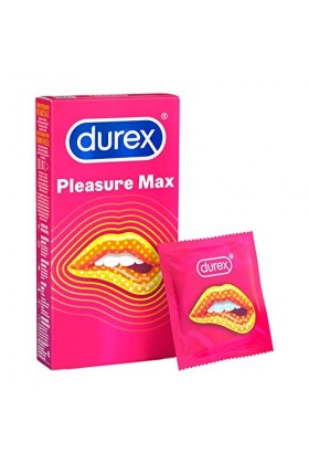 Durex Dame Placer - Preservativos con Puntos y Estrías, 12 Condones