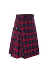 Kilt écossais classique pour homme - Jupe à carreaux avec poches - Jupe courte écossaise à carreaux - Avec poches contrastées