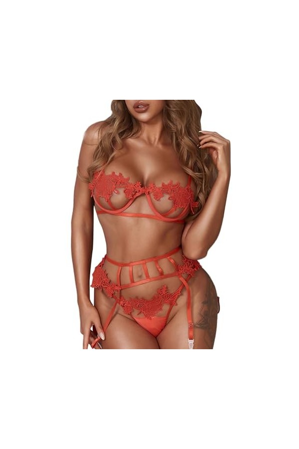 Lingerie Sexy Femme Érotique Hot, Ensemble Lingerie Sexy pour Femmes Nuisettes et Deshabillés Chemises en Dentelle Vêtements 