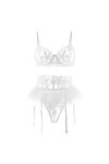 Ensemble Lingerie Sexy Femme Érotique, Femmes Noir Dentelle Sexy Ouvert Entrejambe Bas Crotchles RéSille Lingerie Lingerie Pu
