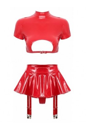 Yeahdor Femme Sexy Ensemble Lingerie Nuit Redresse-Sein Bra Sein Nu & String Biefs Ouvert Maillot de Bain Érotique Vêtement d