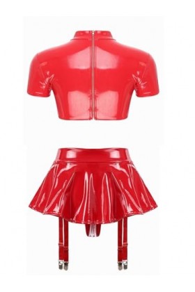 Yeahdor Femme Sexy Ensemble Lingerie Nuit Redresse-Sein Bra Sein Nu & String Biefs Ouvert Maillot de Bain Érotique Vêtement d