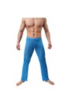 Mymyguoe Pantalon en résille pour homme en maille transparente - Pantalon long extensible avec cordon de serrage - Pantalon t