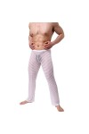 Mymyguoe Pantalon en résille pour homme en maille transparente - Pantalon long extensible avec cordon de serrage - Pantalon t