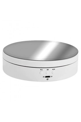 DSOUWEH Table daffichage rotative résistante à lusure avec câble dalimentation support de photographie électrique stable p