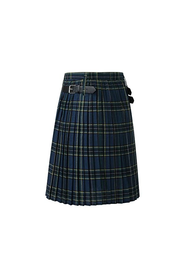 Kilt écossais classique homme médiéval Écosse jupes plissées individualité vintage décontracté à carreaux Jupe unie Tartan Ut