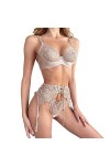 Ensemble Lingerie Feminine Sexy, Ensemble de Lingerie pour Femme Résille Lingerie Sexy Vêtements de Nuit Bodystockings Robe T