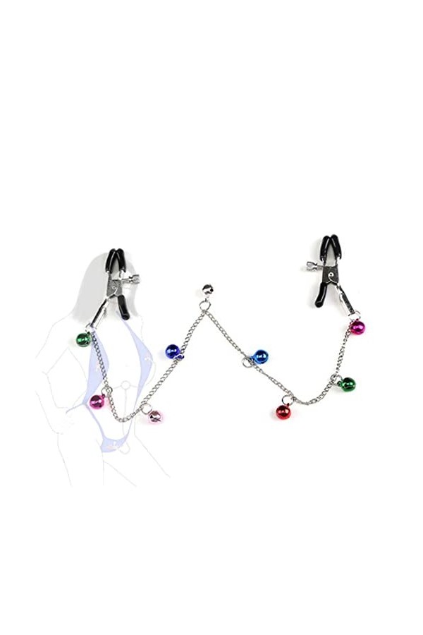 Clip damour de Pression de chaîne en métal 9 Points de Stimulation de Cloche améliorent la Vie, raccords Non perforés réglab