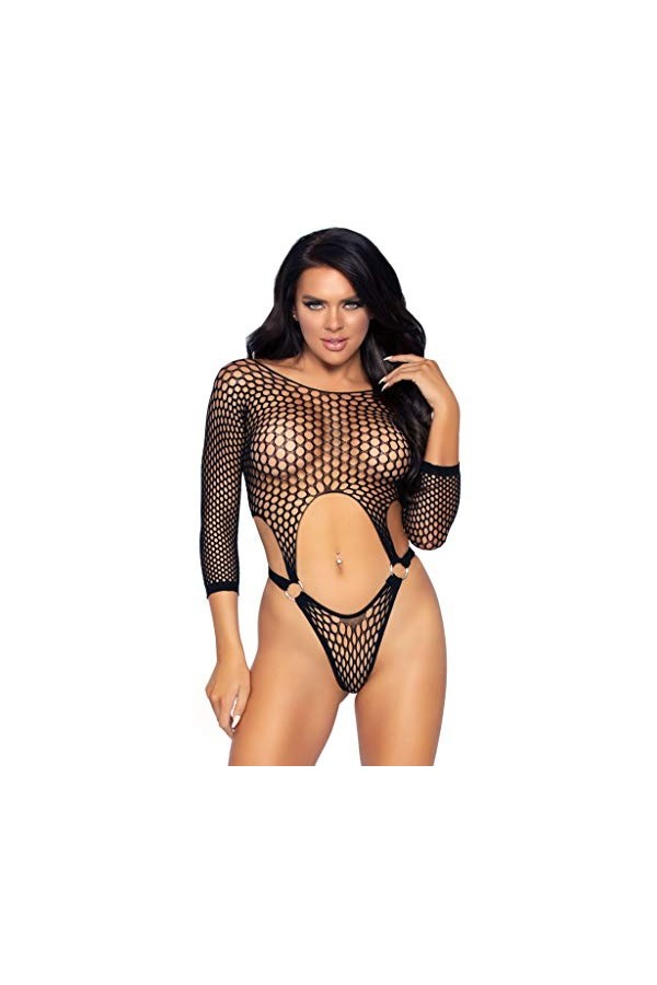 Leg Avenue Dessous-Set-8928922001 Ensemble de Lingerie, Noir, Taille Unique Lot de 2 Femme