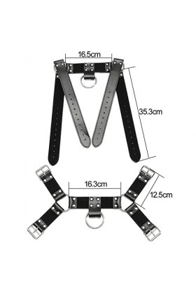 tacery poitrine en cuir pour homme, harnais poitrine pour homme - Sangle dépaule punk pour fête, club, cosplay et spectacle