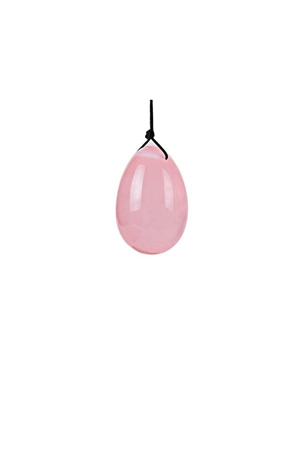 Matériau de quartz rose naturel Yoni Egg Setc Œuf de jade Plancher pelvien Muscle Kegel Exercice Kegel Egg, Auburn