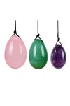 Matériau de quartz rose naturel Yoni Egg Setc Œuf de jade Plancher pelvien Muscle Kegel Exercice Kegel Egg, Auburn