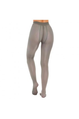 Ensemble Sexy Femme Érotique Bas Transparents Couleur Unie Extensible,Gris,L