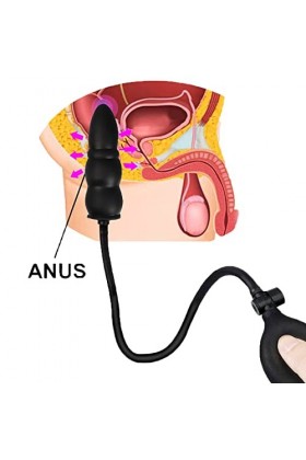 NURCIX Élément En Silicone Noir de Portable Gonflable Noir - Vous Décidez de La Taille Ḁṉḁl Plṳg Ḁṉḁle Femme Prôsṱḁṱe Deḇṳṱḁṉ