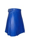 Jupe en cuir pour homme en cuir synthétique - Kilt écossais - Style écossais - Longueur moyenne - Jupe festival kilt - En cui