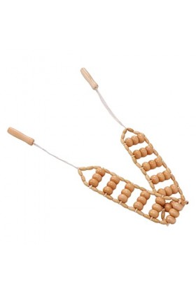 Outil De Corde De Rouleau De Massage du Dos En Bois, Outil De Massage En Bois, Outil De Massage du Dos Détox Pour le Dos, le 