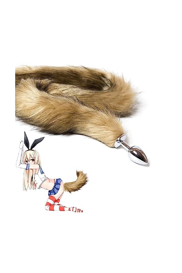 KU08- Article En Métal Qualifié De 17 Pouces En Acier Inoxydable Jaune Ḁṉḁl Plṳg Ḁṉḁle Femme Prôsṱḁṱe Deḇṳṱḁṉt Homme Vḯḇrḁṉ