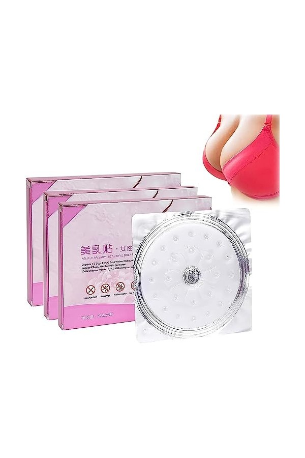 Lot de 4 patchs dagrandissement des seins, masque ferme au collagène, masque dagrandissement des seins, levage et raffermis