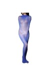RUIBAVYA 5D Femme Bodystocking Sexy Bodystocking Catsuit Bodystocking Full Nylon Collant Brillant Huileux Transparent Collant