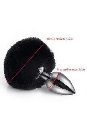 Lot de 3 serre-têtes oreilles de lapin en peluche, queue de cosplay avec joint torique pour Halloween, jouets, fête noir, M 