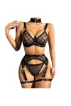Lingerie Femme Ensemble, Femmes Noir Dentelle Sexy Ouvert Entrejambe Bas Crotchles RéSille Lingerie Lingerie Pure Lingerie éR