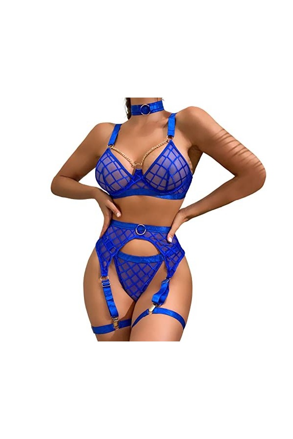 Lingerie Femme Ensemble, Femmes Noir Dentelle Sexy Ouvert Entrejambe Bas Crotchles RéSille Lingerie Lingerie Pure Lingerie éR