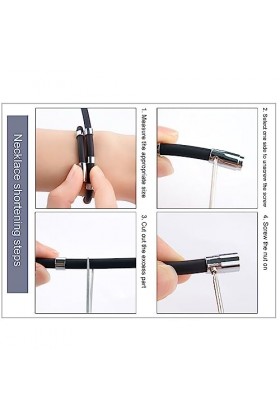 Collier de Sport en Silicone, Collier déquilibre Flexible, Anneau en Métal élégant et Sûr pour les Soins de santé pour lent