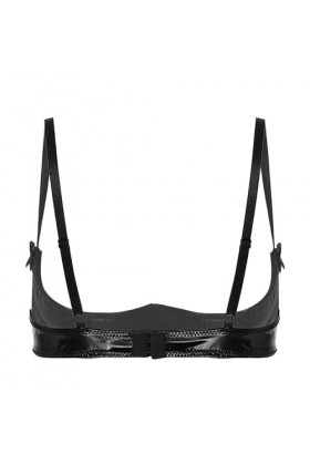 Ensemble Sexy Femme Érotique Soutien-Gorge Transparentsoutien-Gorge Exposé,Noir,XXXL