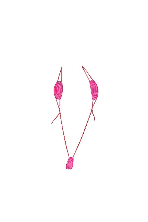 Lingerie sexy pour femme avec soutien-gorge et culotte, Rouge, taille unique