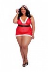 Dreamgirl Santa Chemise Set, Rouge, Taille Unique Lot de 2 Femme