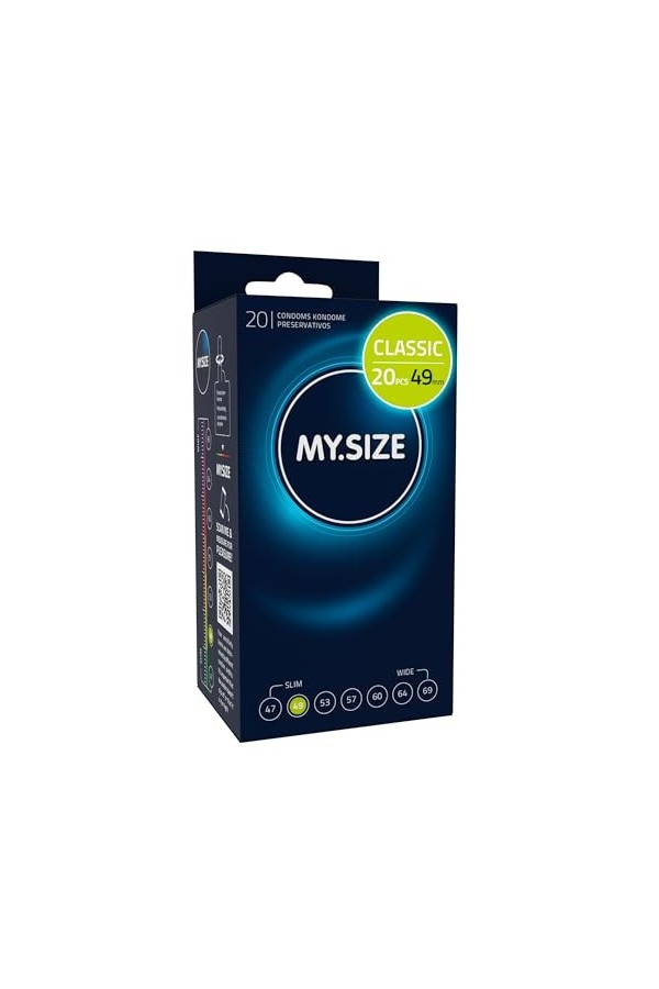 MY.SIZE Lot de 20 préservatifs taille 2 49 mm