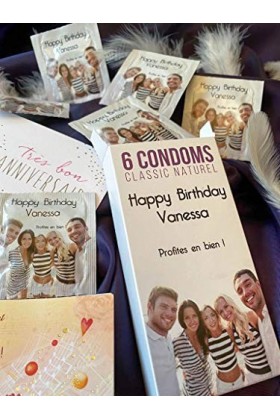 CALLVIN | Boîte de Préservatifs Personnalisables | 6 Préservatifs à Votre Image | Personnalisations Amusante et Totale | Idée