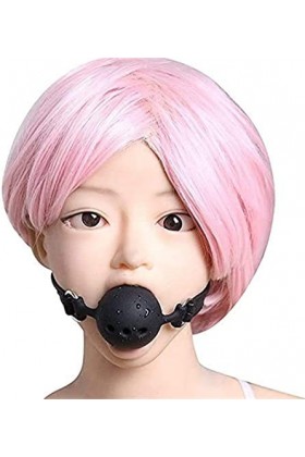 Jouet de Boule de Bouche de Silicone avec des Trous pour Le Jeu de Chambre à Coucher