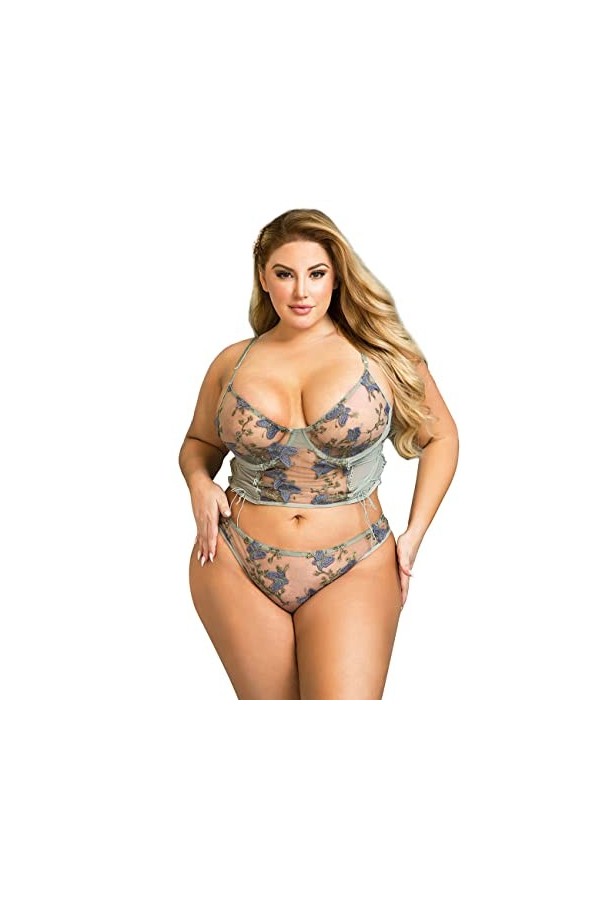 Femme Lingerie Erothique Sexy Ensemble Lingerie Érotique Body Sexy Porte Jarretelle Sexy Ensemble sous Vetement Grande Taille
