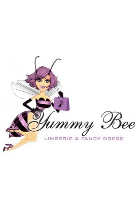 Yummy Bee - Porte-Jarretelles en Dentelle Noir Rouge String Lingerie Grande Taille 36-48 Noir, 44 