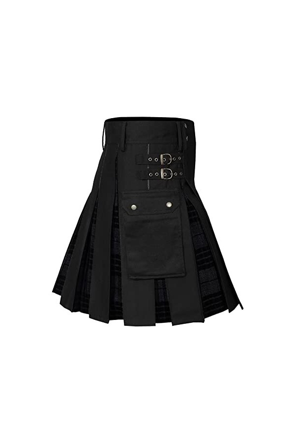 Kilt écossais classique homme médiéval écossais jupes plissées épissure kilt écossais individualité vintage décontracté jupe 
