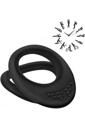 LOCZEK Sèt Dè Ànillös Döblès Dè Siliçönà Suàvè Pàrà Hömbrès - Ànillö Nègrö Pàrà Hömbrè - Là Mèjör Idèà Pàrà Règàlàr Mujẽrẽs R