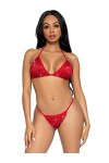 Leg Avenue Ensemble Bikini Phoenix Lingerie, Rouge, L Femme