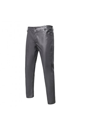 Jean de motard pour homme en cuir synthétique - Pantalon de motard - Hiver - Automne - Punk - Décontracté - Pantalon de moto 