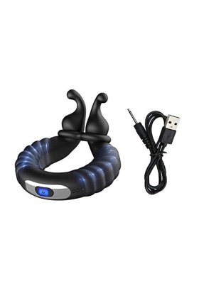 NevStp Ś-Ëx Ť-Øyș Ġøđëmịché Soins de Santé Intimes Pour Femmes Outil Étanche Élastique Rechargeable Noir