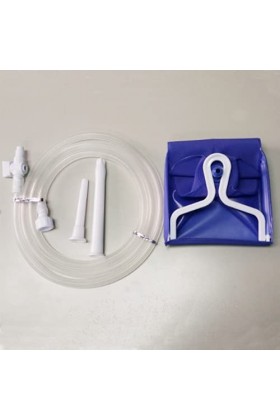 Telismei Sac à lavement souple avec canule, Poche 2 Litres, de l, Kit lavement, Vagin Nettoyeur nettoyage intestinal, Bleu