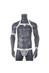 CHOUBAGUAI Ensemble harnais de poitrine pour homme en maille String sexy Sous-vêtements culottes Jockstrap Lingerie arnes Hom