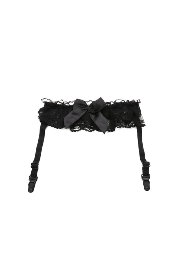 1 pièce, ceinture élastique, nœud en dentelle, anneau de cuisse, jarretelles de mariée Color : White-Style3 