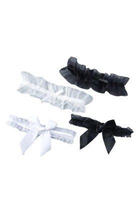 Jarretière de Mariage, Accessoires de fête Cosplay, nœud en Dentelle, Boucle de Jambe élastique, Jarretelles de mariée Color