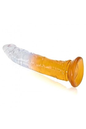 Godes pour femmes Lesbien dégradé transparent Étanche Realiste Silicone Souple Gros Gode avec Ventouses pour Femmes Hommes Co