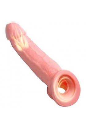 FURLOU Gaine de pénis Gaines Gaine prolongateur à gros gland realiste retardant éjaculation Housse sensualité/A/21X6.5X4cm
