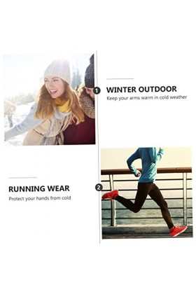 SOIMISS 3 Paires Gants Demi-doigts Manchette Chaude Gant Dhiver Gants Chauds Sans Doigts Manchettes à Trou Pour Le Pouce Tri